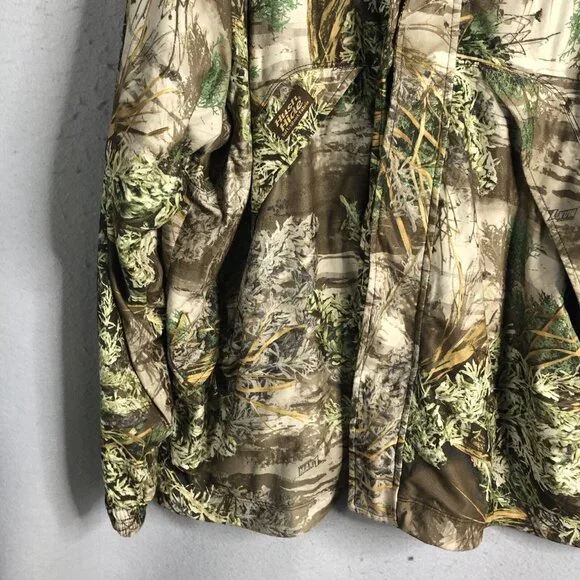 Gamehide Camo Jacket Mens 4X Advantage Max1 Mesh Lined Full Zip Hooded Hunting